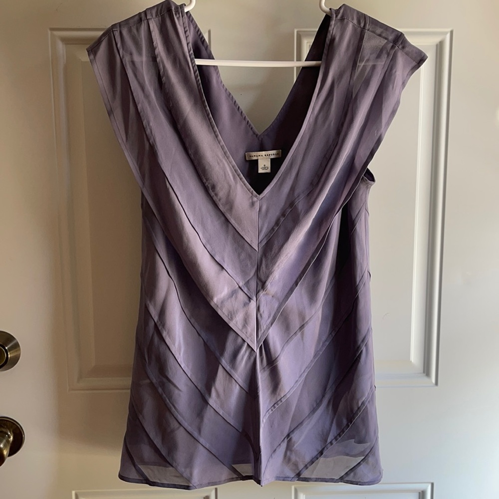Banana Republic purple top, small.